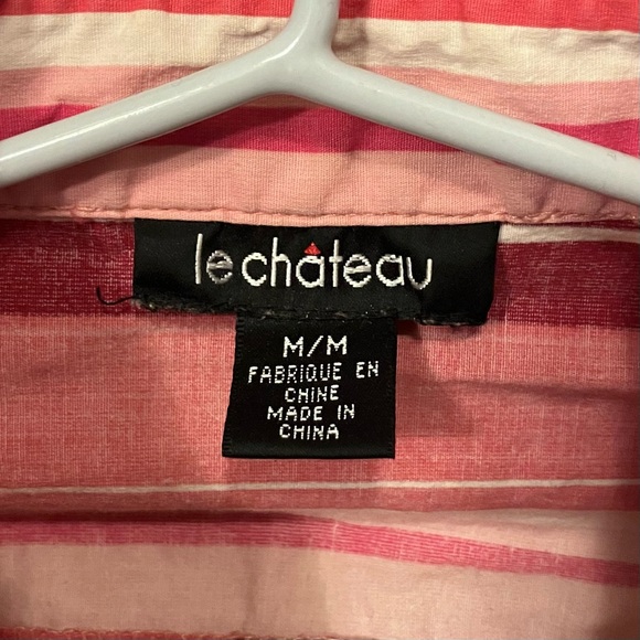 Shades of pink vertical striped button down - Picture 3 of 3